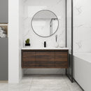 Floating Bathroom Vanity With Resin Sink And Soft Close Doors