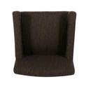 Charmed Upholstered Counter Stool With H Frame Base And Round Arms