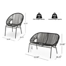 Nusa - Outdoor Patio 3 Piece Chat Set