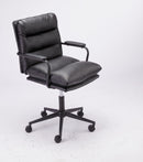 Office Chair Mid Back Desk Chair Modern Excutive Office Chair With Arms And Wheels For Home Office - Black