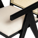 Chandigarh Farmhouse Style Cane Upholstered Dining Chairs (Set of 2)