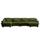 Super Comfort Oversized Modular Sectional Sofa With Movable Ottoman