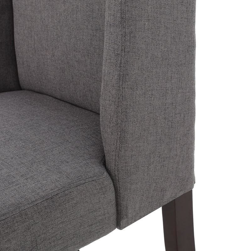 High Back Dining Chair With Wingback Design (Set of 2)