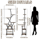 Plant Stand Indoor With Grow Light, 8 Tiered Tall Indoor Plant Shelves For Multiple Plants - Walnut / Black