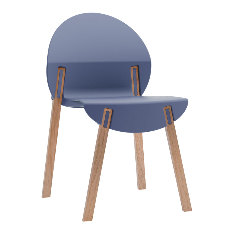 4 Piece Set Of Single Chairs, Traditional Elements With Round Table