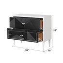 Dubni - Accent Table - White & Black Finish - Atlantic Fine Furniture Inc