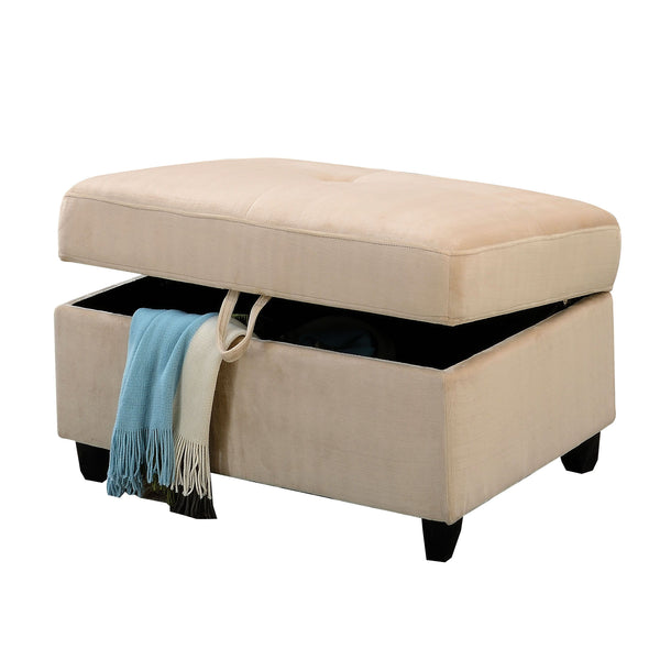 Belville - Ottoman With Storage - Beige