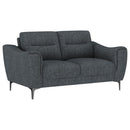 Nolan - 2 Piece Upholstered Sofa Set - Charcoal