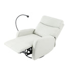 Rocking Recliner Chair, 360 Degree Swivel Nursery Rocking Chair, Glider Chair, Modern Small Rocking Swivel Recliner Chair For Bedroom, Living Room Chair Home Theater Seat, Phone Holder - Light Gray