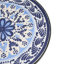 French Country Patio Side Table With Vibrant Tile Top