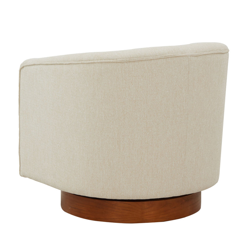 Miramar - Swivel Barrel Chair With Wooden Base