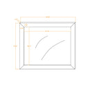 Monica - Mirror With Clean Lines - Dark Oak