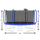 Trampoline With Basketball Hoop, Astm Approved Reinforced Type Outdoor Trampoline With Enclosure Net