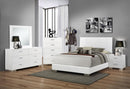 Felicity - 5-Drawer Bedroom Chest - White High Gloss - Atlantic Fine Furniture Inc