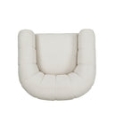 Serenizia - Upholstered Velvet Swivel Chair With Channel Tufted