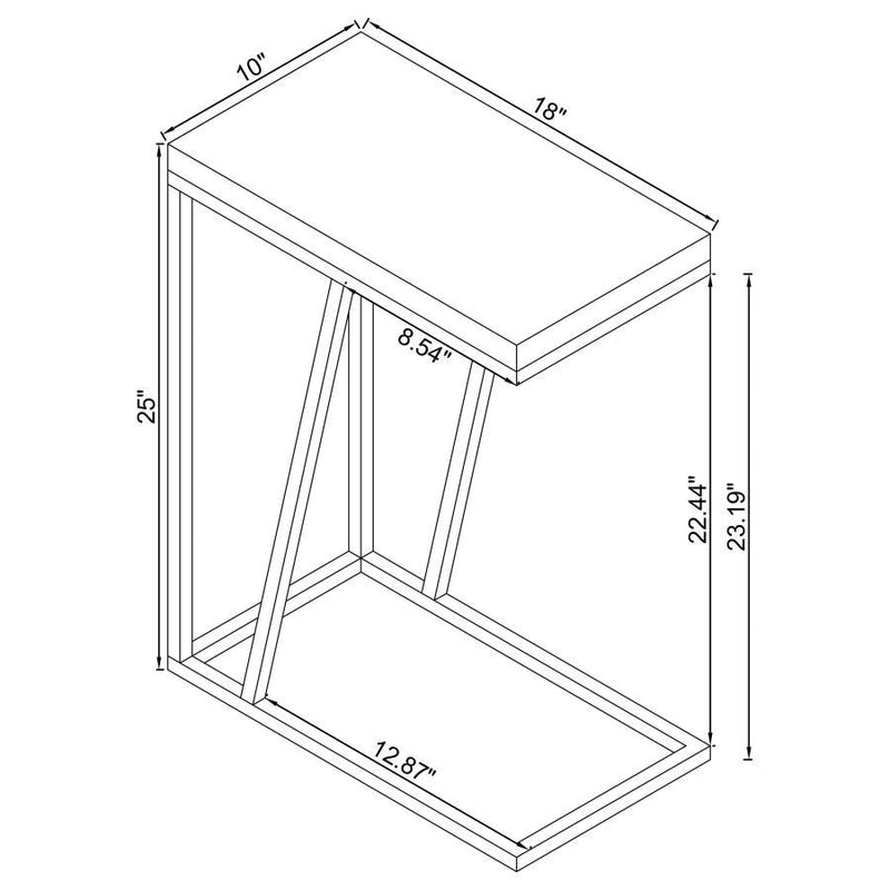Sergio - Engineered Wood C-Shaped Side Table