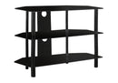 TV Stand, 36 Inch, Console, Media Entertainment Center, Storage Shelves, Contemporary & Modern - Black