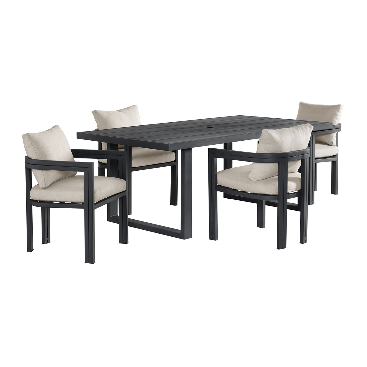 Playa Standard Height Dining Set in Dark Gray by Elements International