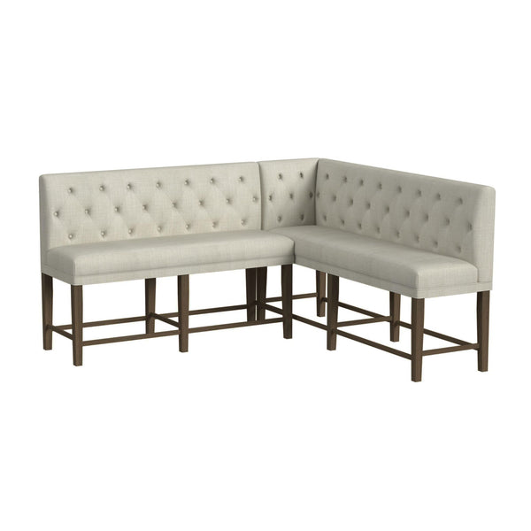 Peyton - Sectional Sofa Counter Set - Pearl Silver