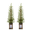 4Ft Pre Lit Artificial Christmas 2 Piece Set - Green