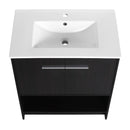 Modern Bathroom Vanity With Ceramic Sink, Freestanding Cabinet, Soft Closing Doors