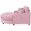 Modern Chaise Lounge Upholstered Sofa Couch With Tufted Seat And Detachable Pillows For Living Room
