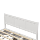 Luxury Queen Size Wood Platform Bed with Hydraulic Storage System and 2 Drawers,Streamlined Headboard & Footboard, White