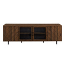 Modern Scandinavian 4 Door Herringbone 70" TV Stand For TVs Up To 80"