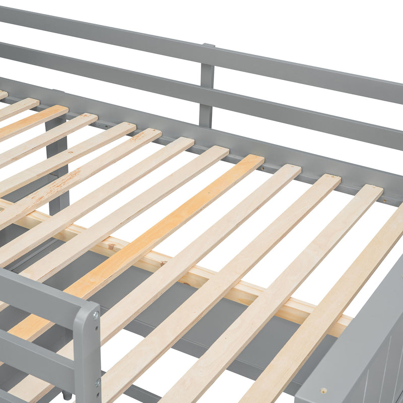 Loft Bed With Drawers With Desk And Shelves