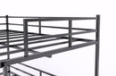 Twin Size House Loft Bed With Slide And Ladder - Black