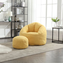 Bedding Bean Bag Sofa Chair High Pressure Foam With Footrest