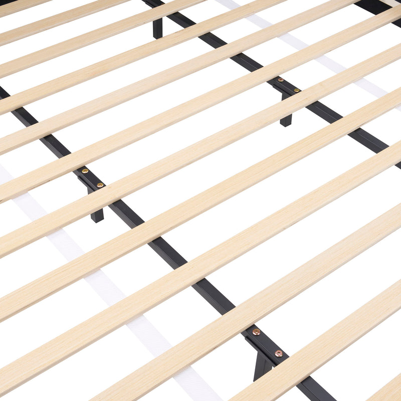 Upholstered Simple Modern Bedroom Bed With Curved Headboard