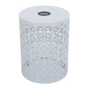 Modern Iron Solar Side Table With Built - In Light