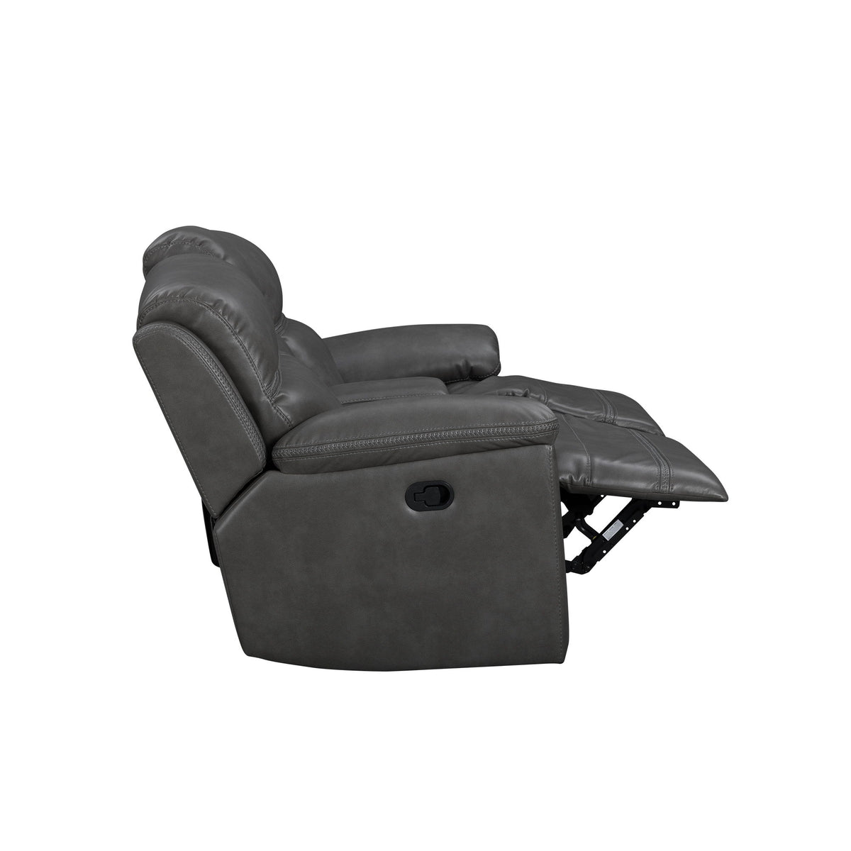Camaro Motion Loveseat With Console in Nugget Gray by Elements International, view 4