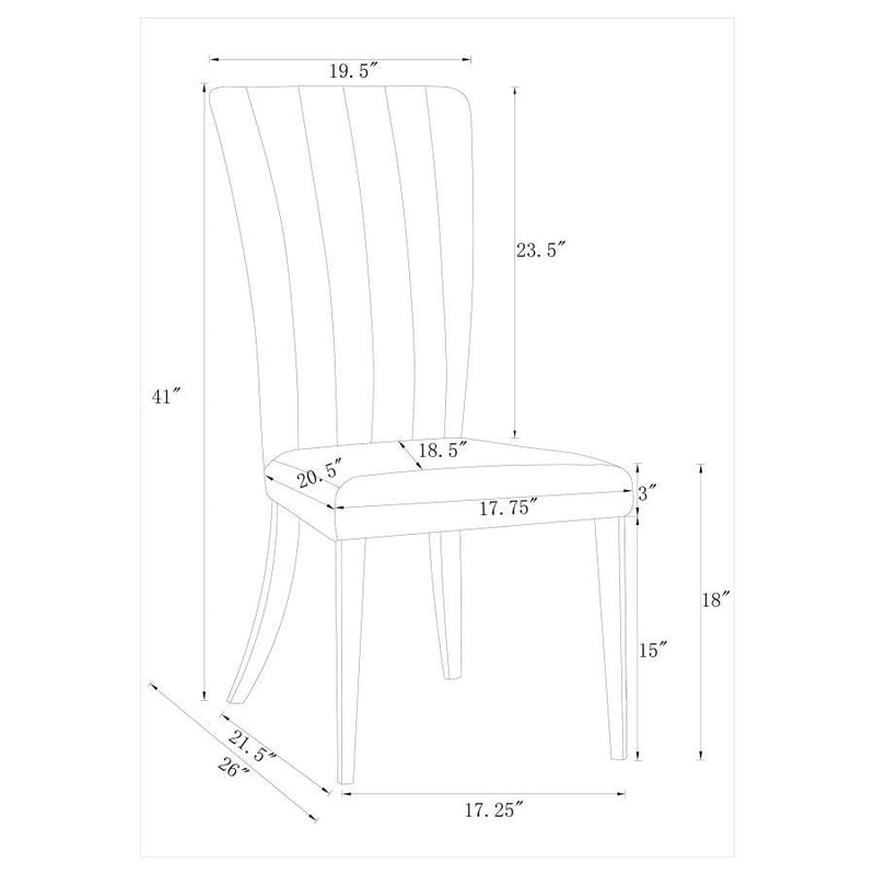 Beaufort - Upholstered Dining Side Chair (Set of 2) - Steel Gray