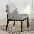Edwyn - Side Chair (Set of 2) - Gray Fabric & Brown