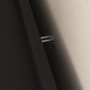 Modern Sideboard Buffet Cabinet With Red Doors And Unique Panel Styling