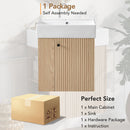 Modern Floating Bathroom Vanity With Ceramic Basin Perfect For Small Bathrooms