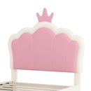 Upholstered Princess Platform Bed With Crown Headboard