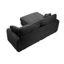 2 Seater L Shaped Chaise Sofa With Reversible Cushion, USB - C Charging Port, Storage Pocket, Convertible Left / Right Design