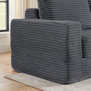 Modern Minimalist L Shape Modular Sectional Sofa, Corduroy Couch