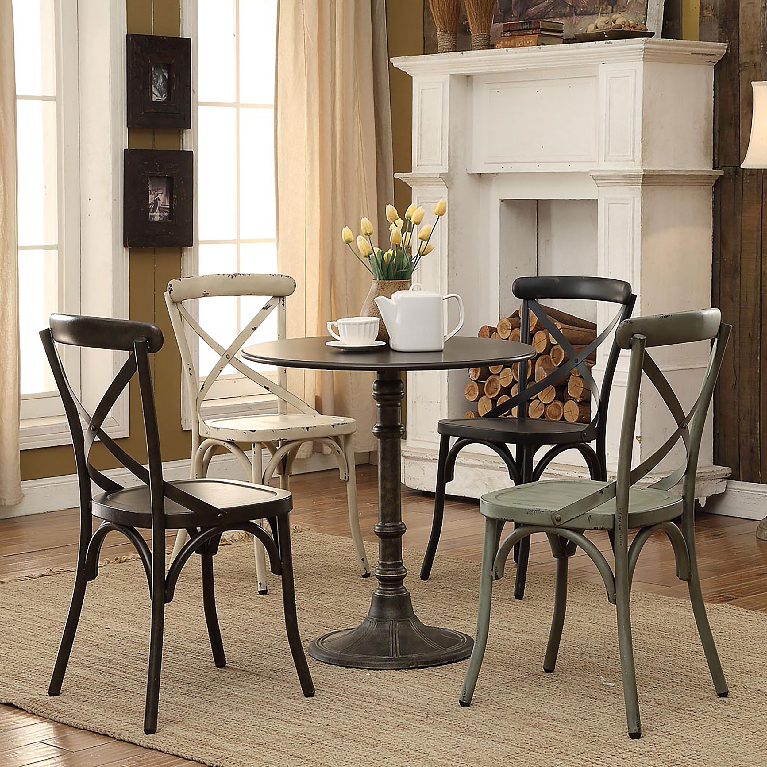 Oswego Round 30-inch Bistro Dining Table Bronze — view 6