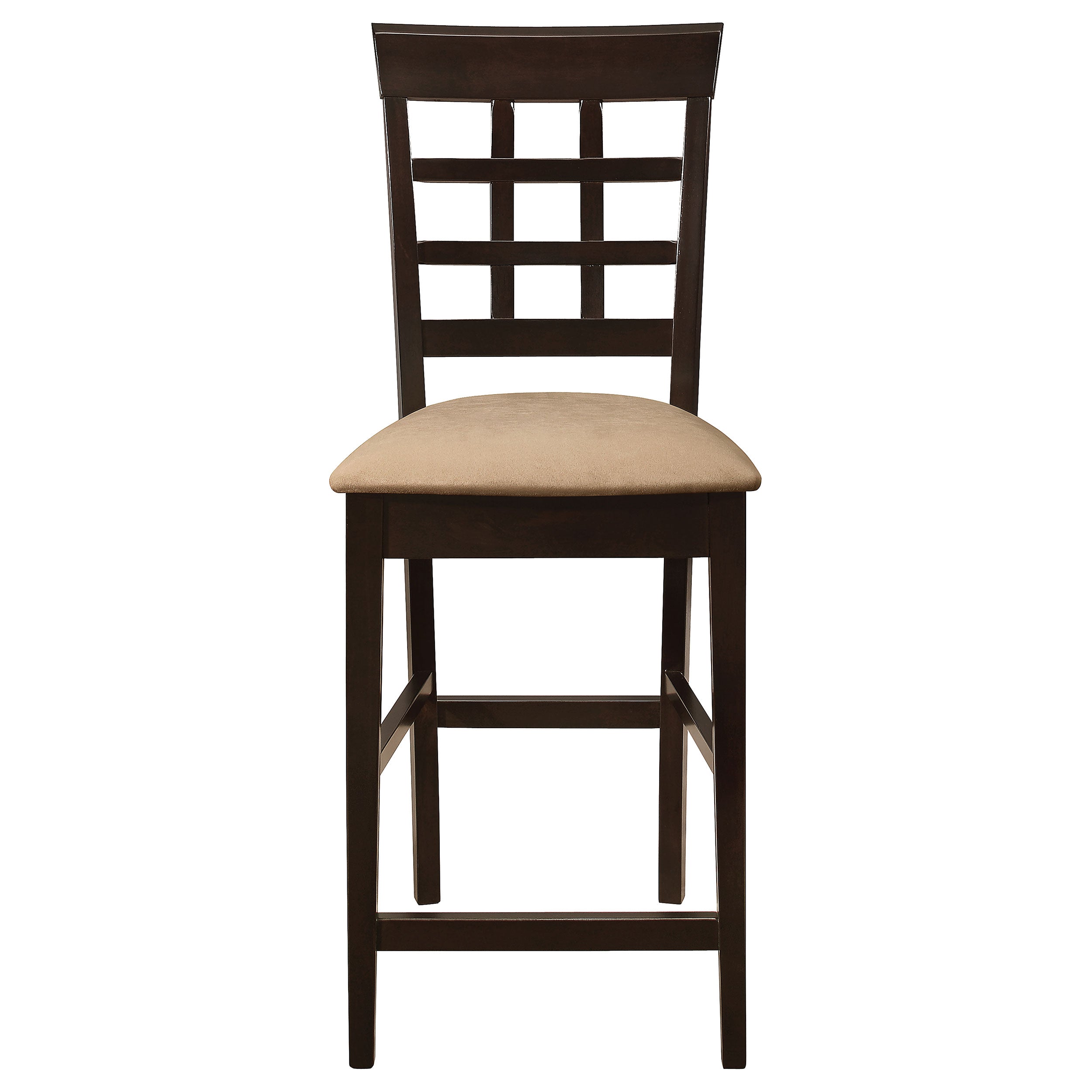 Gabriel Lattice Back Counter Chair Cappuccino (Set of 2) — view 4