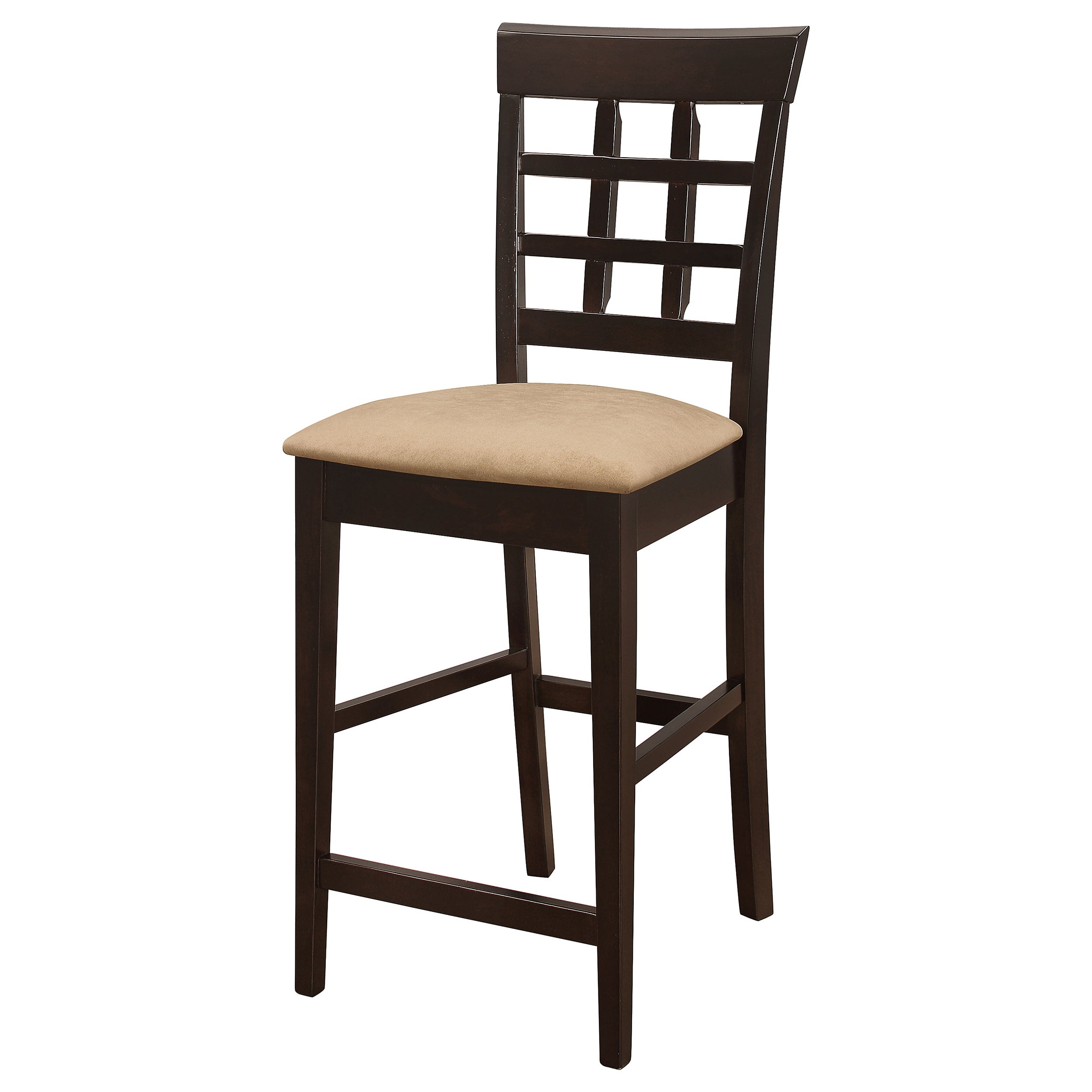 Gabriel Lattice Back Counter Chair Cappuccino (Set of 2) — view 5