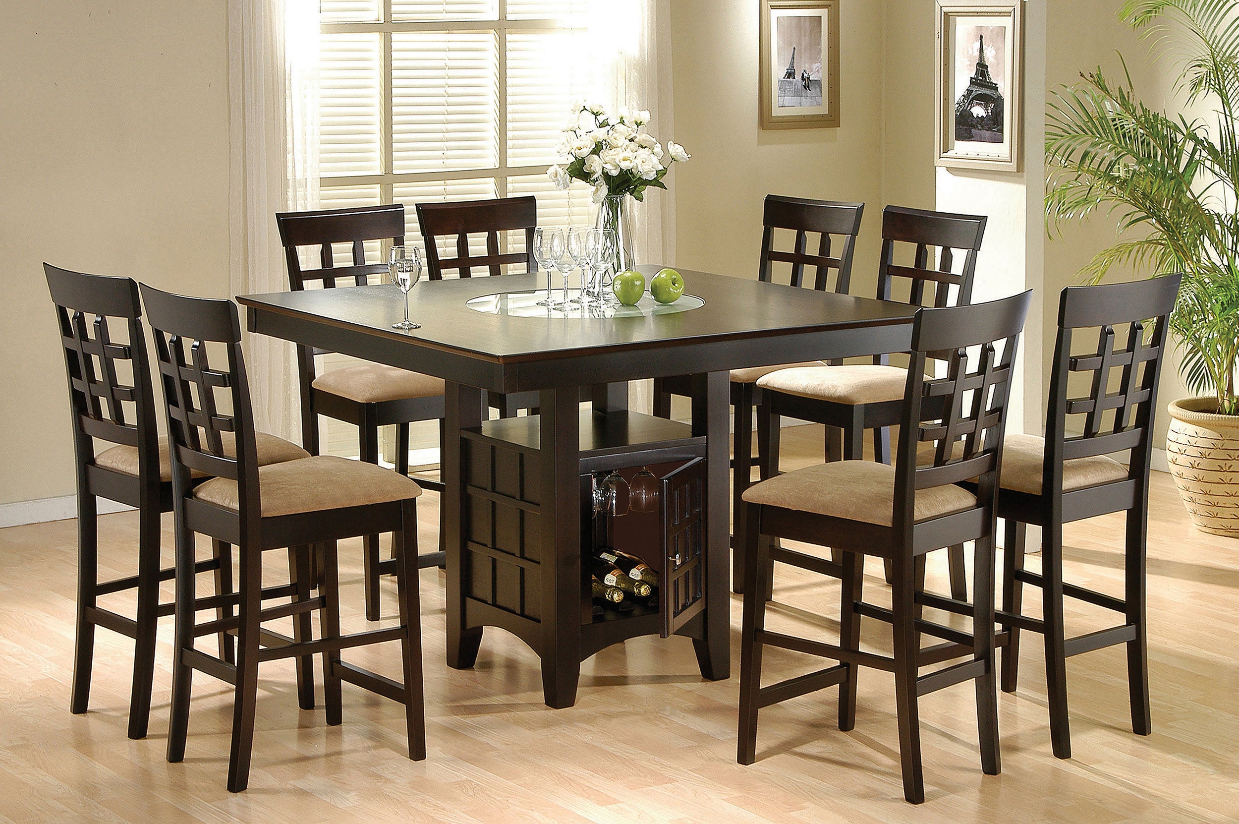Gabriel Lattice Back Counter Chair Cappuccino (Set of 2) — view 12
