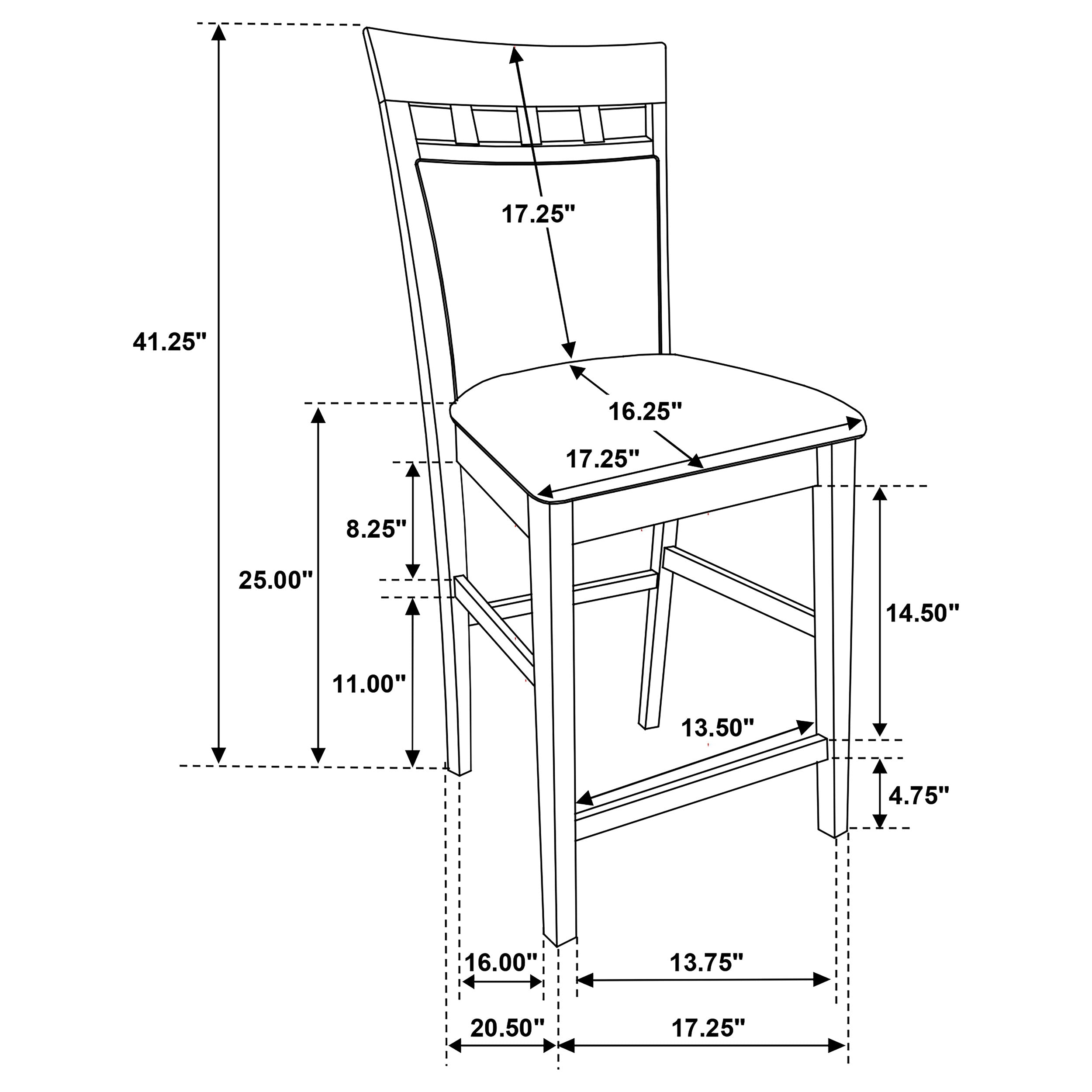 Gabriel Closed Back Counter Chair Cappuccino (Set of 2) — view 11