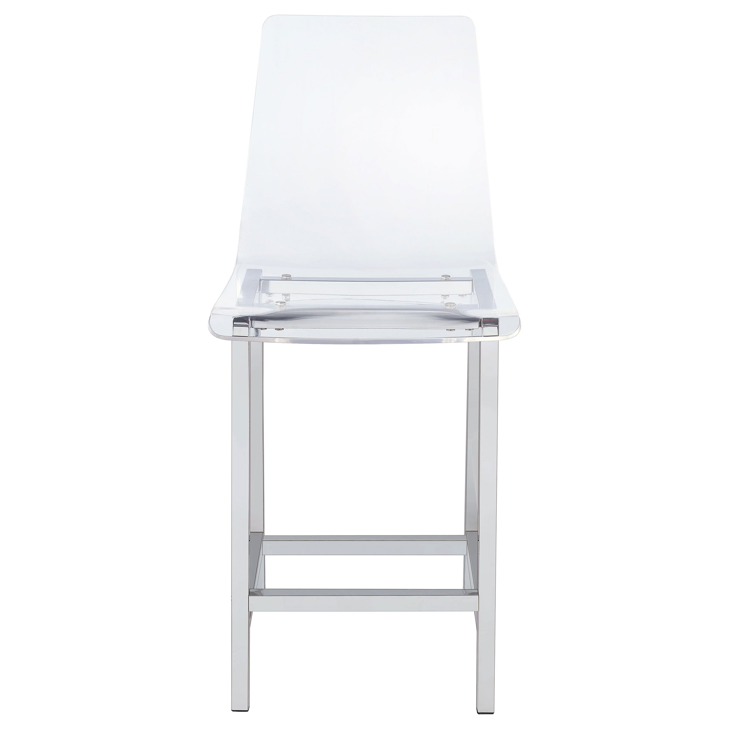 Juelia Clear Acrylic Counter Chair Chrome (Set of 2) — view 4