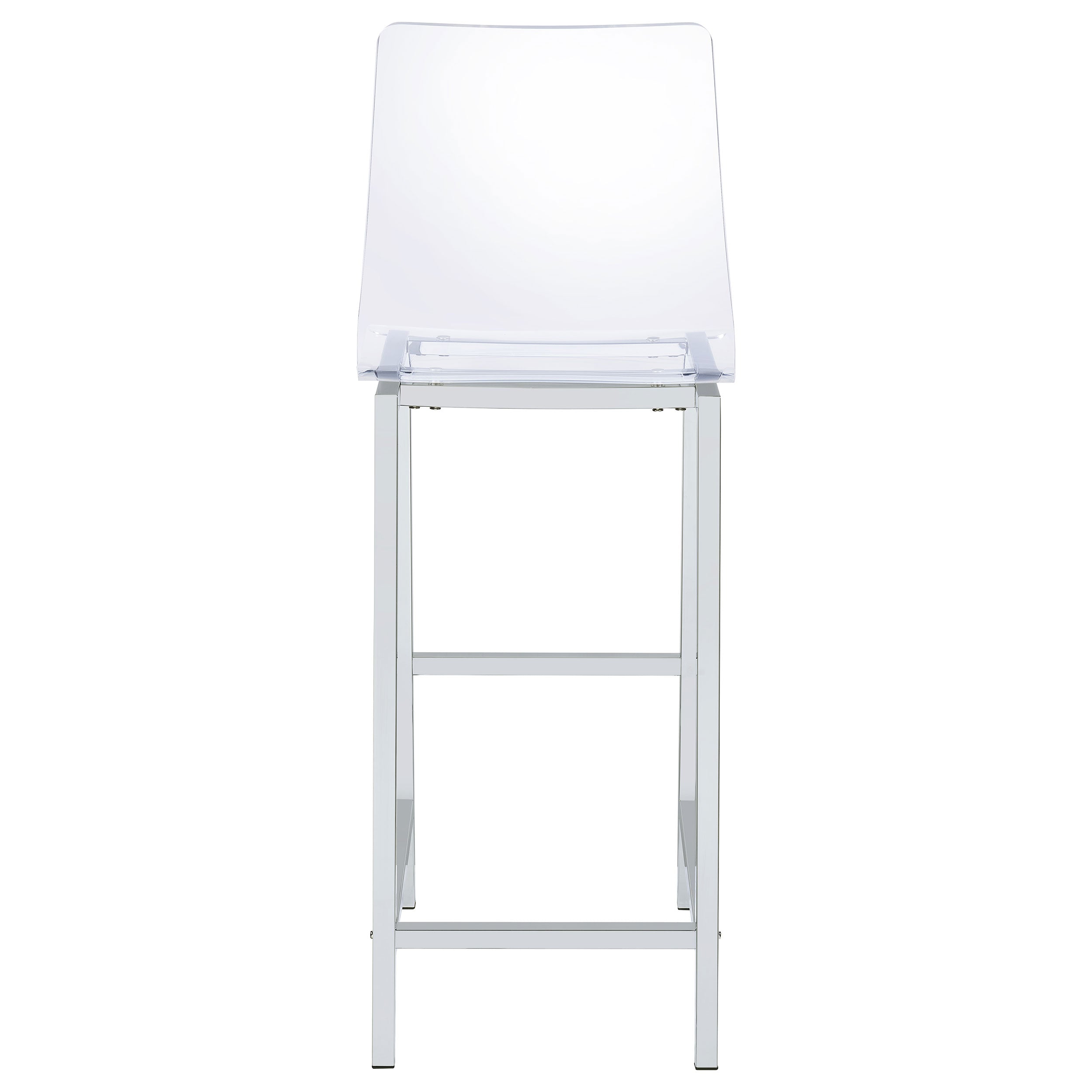 Juelia Clear Acrylic Bar Chair Chrome (Set of 2) — view 8