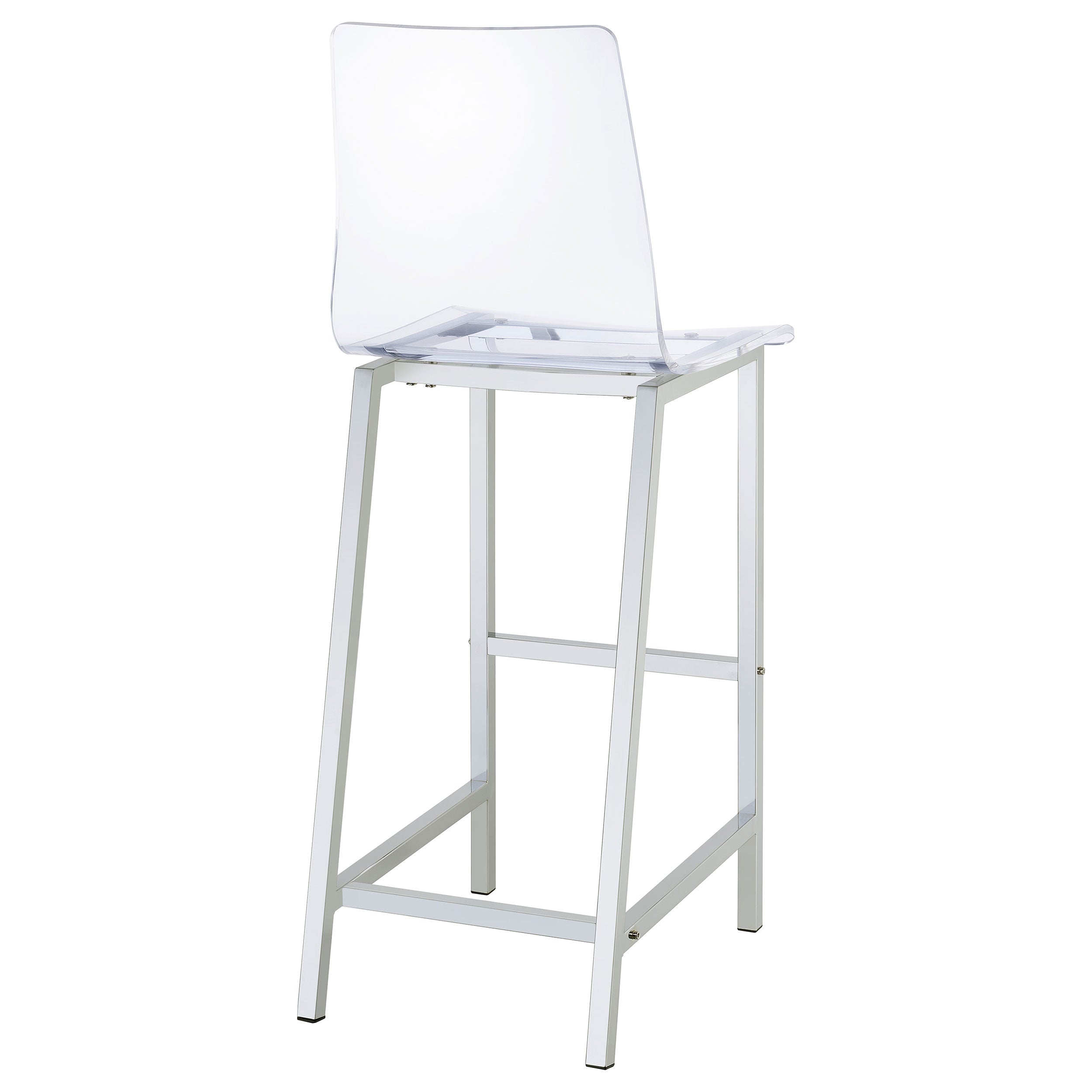 Juelia Clear Acrylic Bar Chair Chrome (Set of 2) — view 9