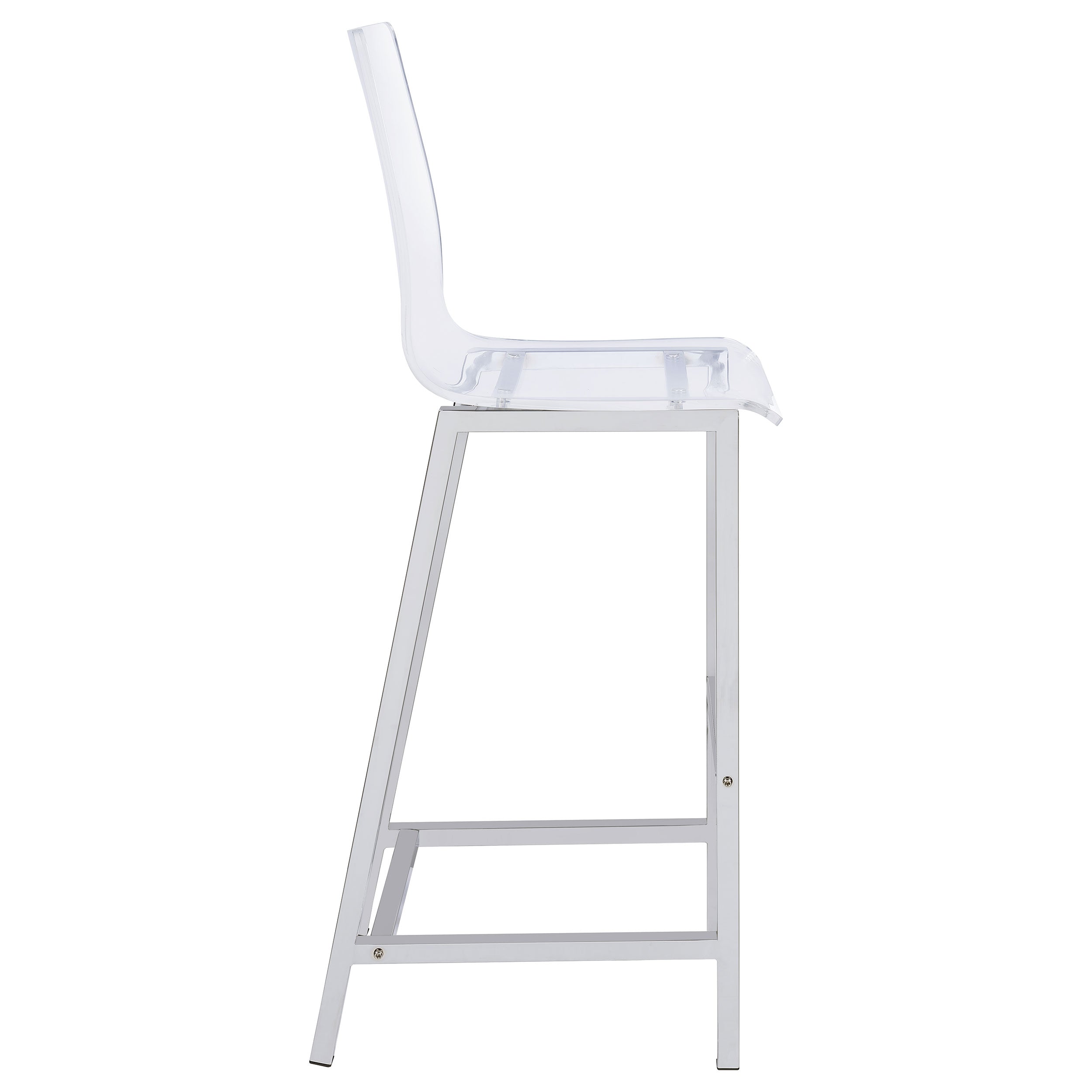 Juelia Clear Acrylic Bar Chair Chrome (Set of 2) — view 10